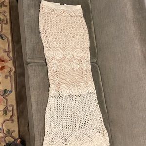 Alice and Olivia maxi crochet skirt